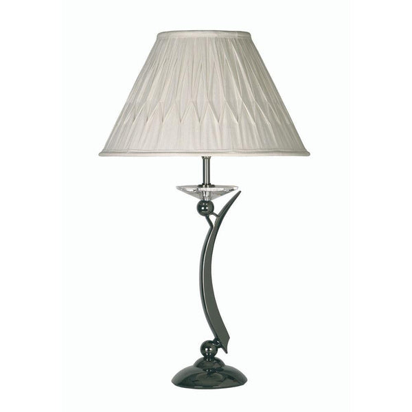 Traditional Table Lamps - Wroxton Cast Brass Table Lamp With Titanium Plate 708 TL TI