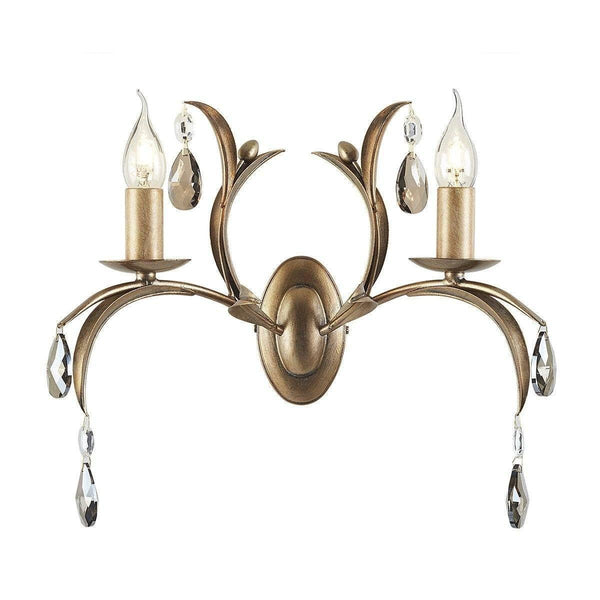 Traditional Wall Lights - Elstead Lily 2lt Wall Light LL2 ANT BRZ 1