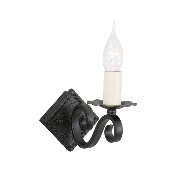 Traditional Wall Lights - Elstead Rectory 1It Wall Light RY1A BLACK