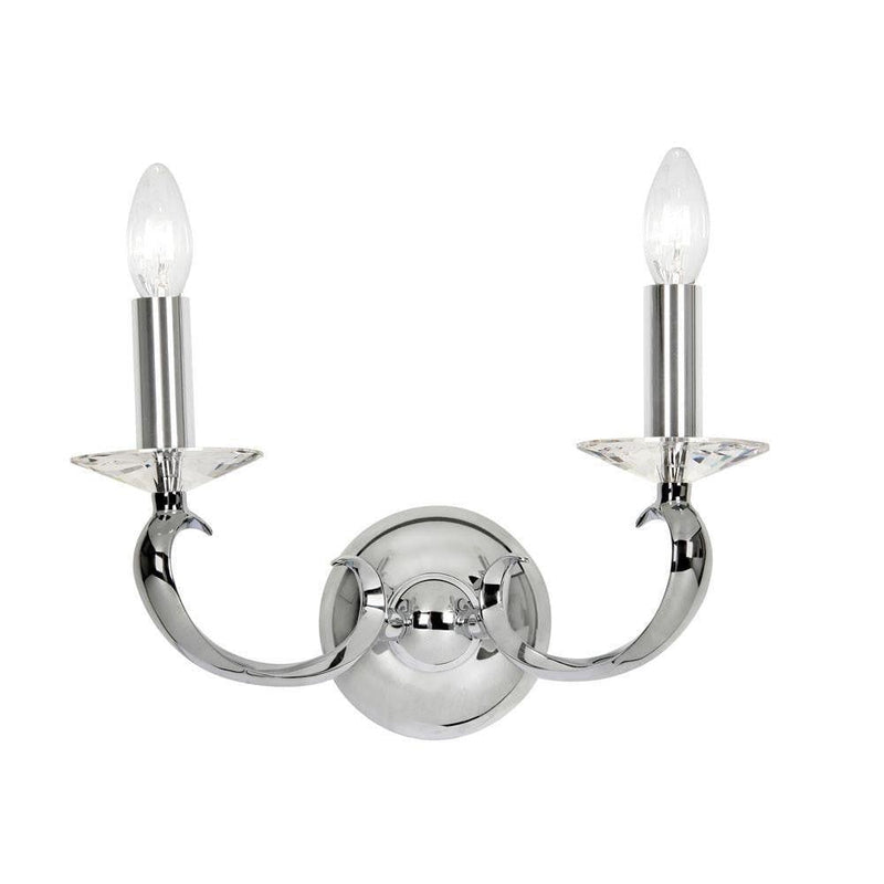Traditional Wall Lights - Esbelta Cast Brass Double Wall Light With chrome Plate 730/2 CH