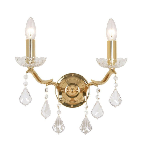 Traditional Wall Lights - Isabella Cast Brass Double Wall Light With Gold Plate 173/2 GO