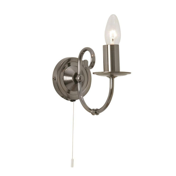 Traditional Wall Lights - Tuscany Antique Silver Finish Single Wall Light 3380/1 AS