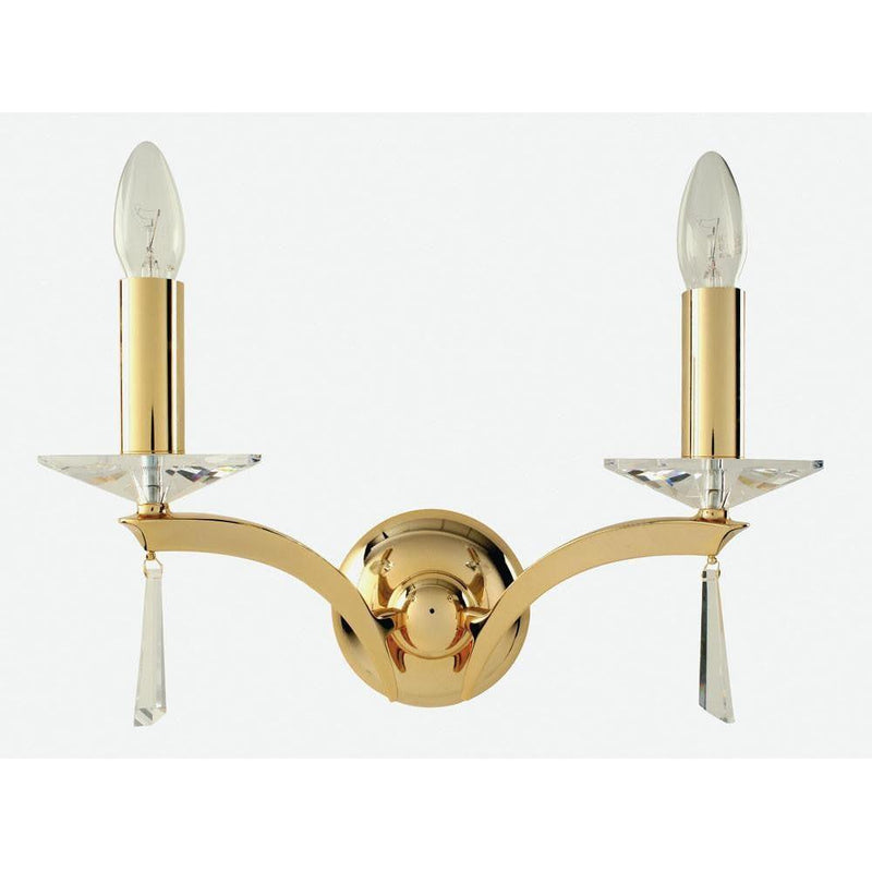 Traditional Wall Lights - Wroxton Cast Brass Double Wall Light With Gold Plate 708-2 GO