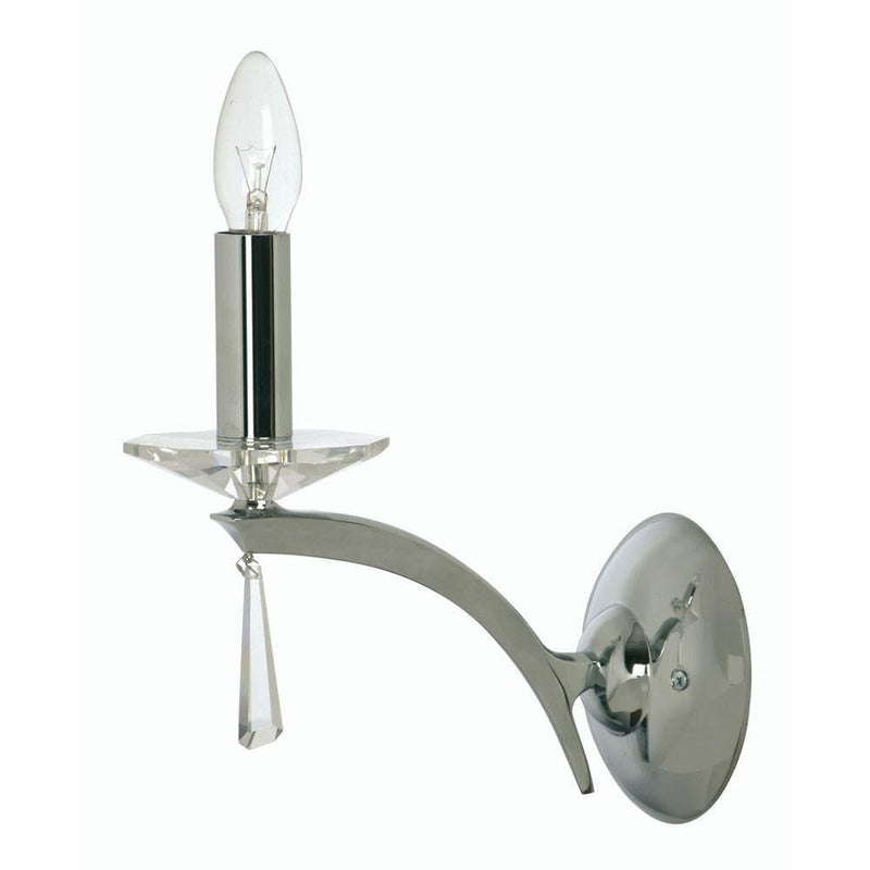 Traditional Wall Lights - Wroxton Cast Brass Single Wall Light With chrome Plate 708/1 CH