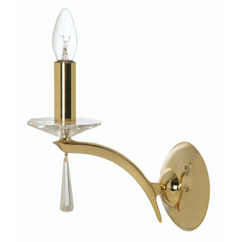 Traditional Wall Lights - Wroxton Cast Brass Single Wall Light With Gold Plate 708-1 GO