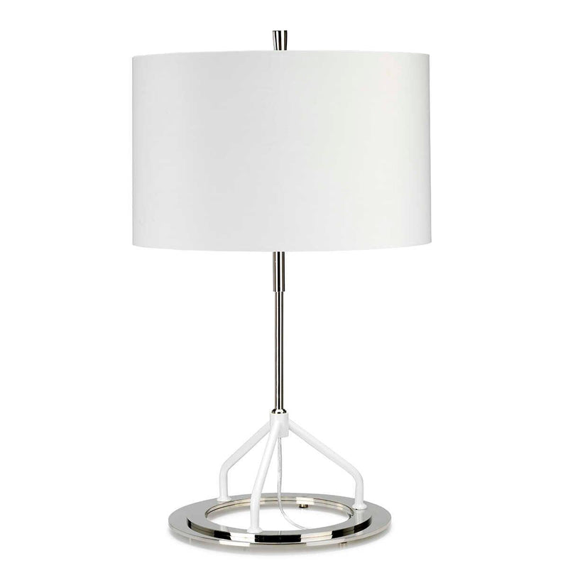 Elstead Vicenza Grey & Polished Nickel Table Lamp Elstead Lighting 3