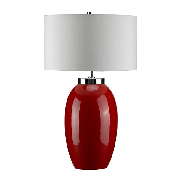 Elstead Victor  Large Red Ceramic Table Lamp Living room ideas