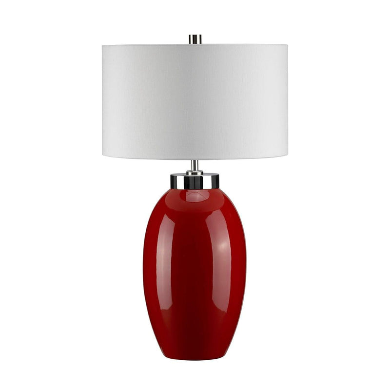 Victor Small Red Ceramic Table Lamp