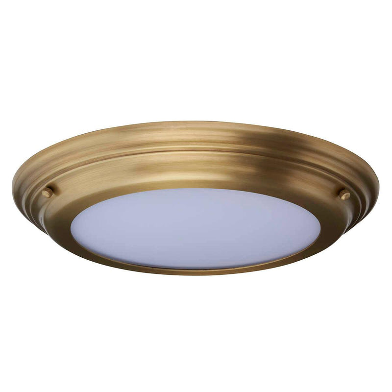 Elstead Lighting Welland Flush Brass Bathroom Ceiling Light