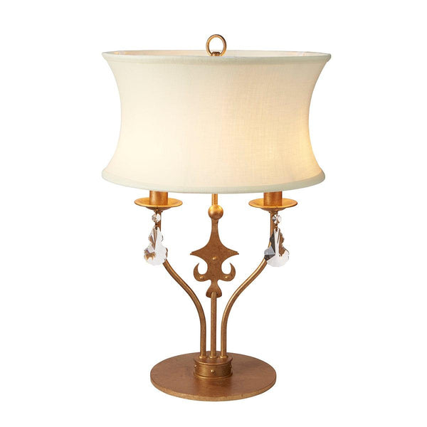 Windsor 2 Light Gold Table Lamp Elstead Lighting 1